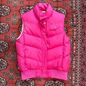 GAP Women's S  Down/Feather Filled Pink Puffer‎ Vest Excellent Condition